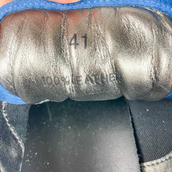 Zadig and Voltaire Tricolor Studded Leather and Suede Jungle Clous Sneakers Size - Picture 10 of 12